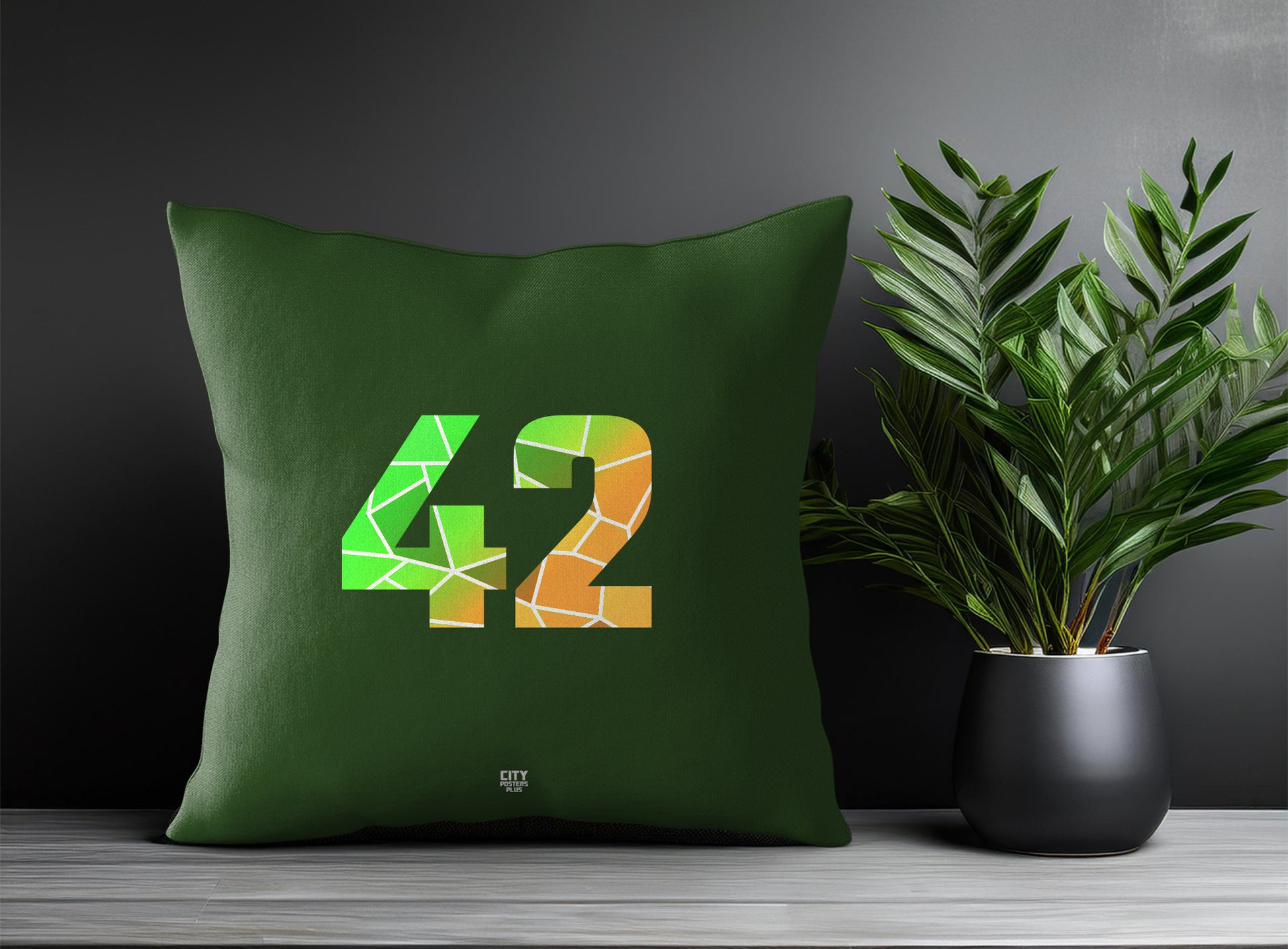 Print Deliver Plus 42 Number Square & Rectangle Pillow Cases | Modern Numeric Throw Pillow Covers 