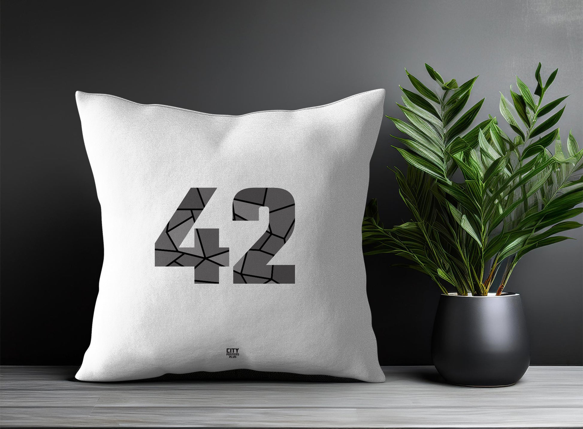 Print Deliver Plus 42 Number Square & Rectangle Pillow Cases | Modern Numeric Throw Pillow Covers 