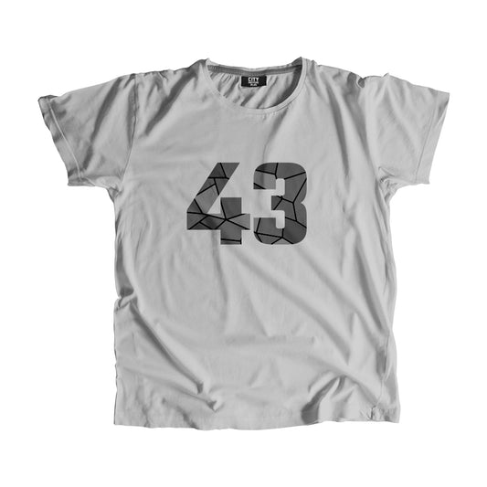 43 Number Men Unisex T-Shirt (Melange Grey)