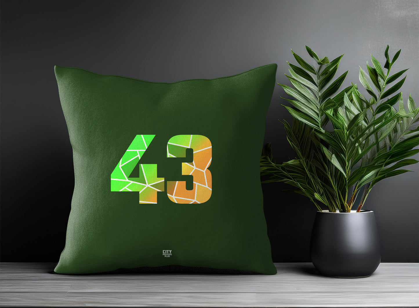 Print Deliver Plus 43 Number Square & Rectangle Pillow Cases | Modern Numeric Throw Pillow Covers 