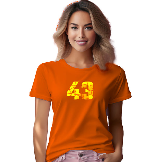 43 Number Women T-Shirt (Orange)