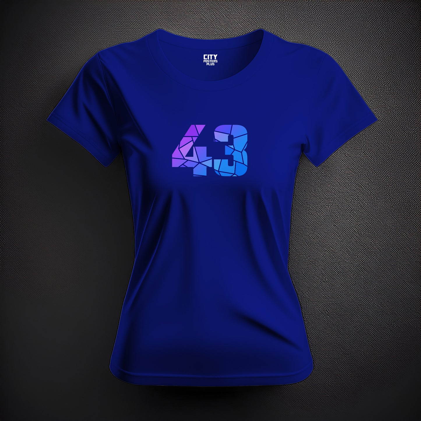 43 Number Women T-Shirt (Royal Blue)