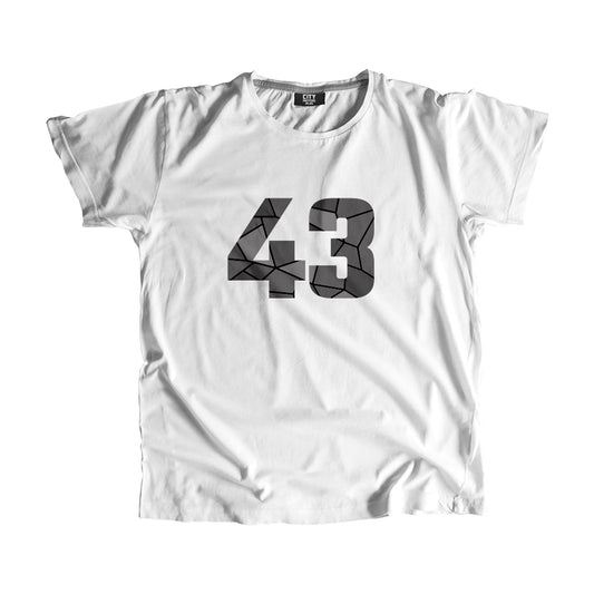 43 Number Men Unisex T-Shirt (White)