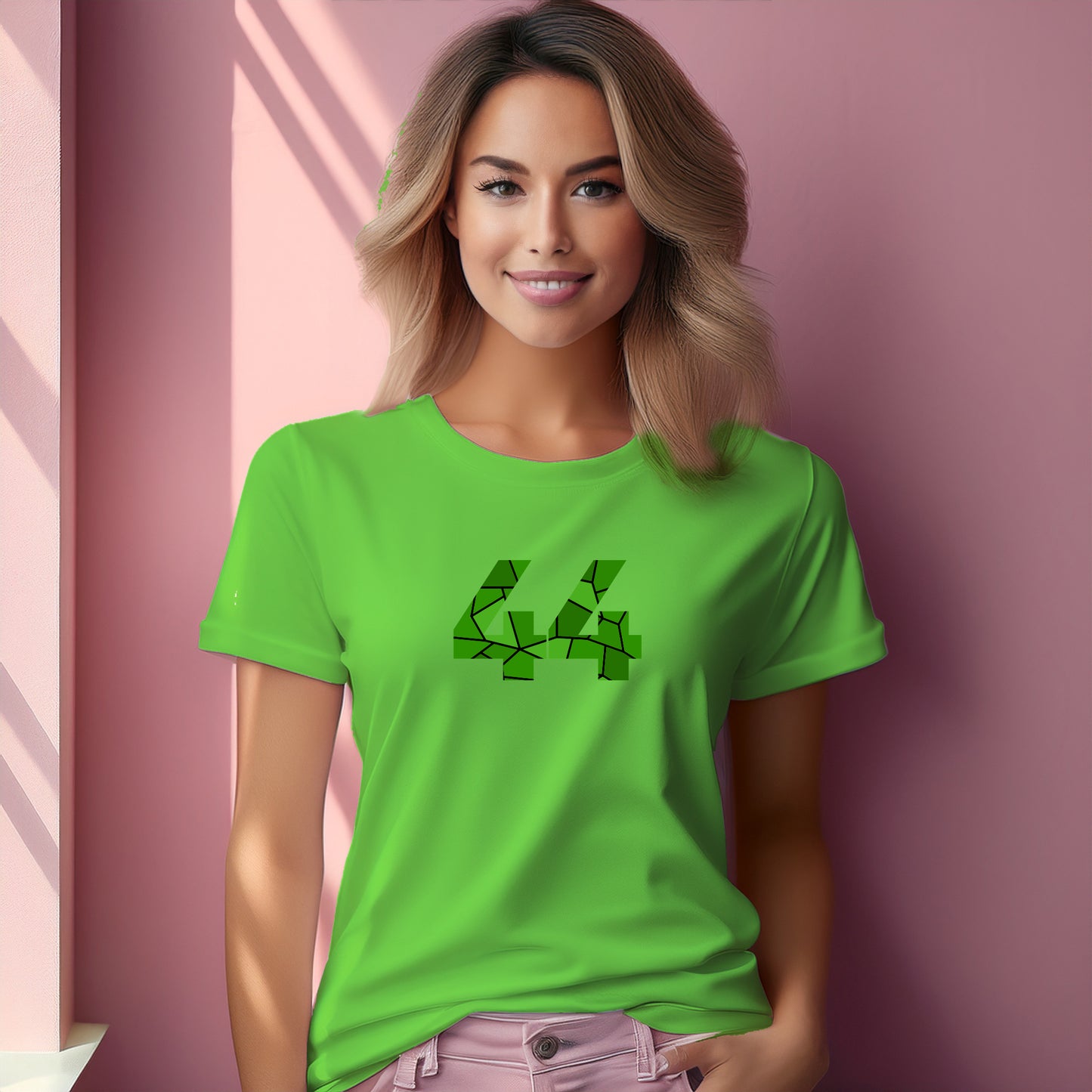 44 Number Women T-Shirt (Liril Green)
