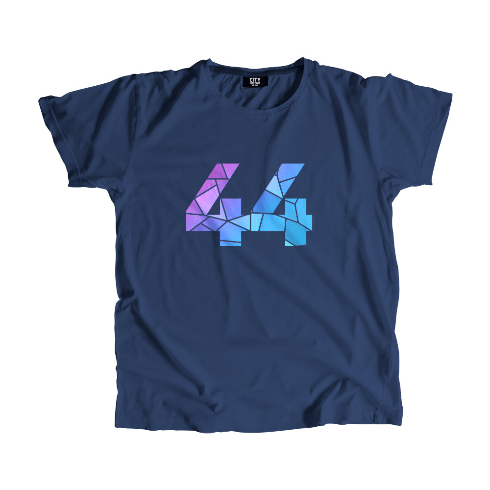 44 Number Men Unisex T-Shirt (Navy Blue)