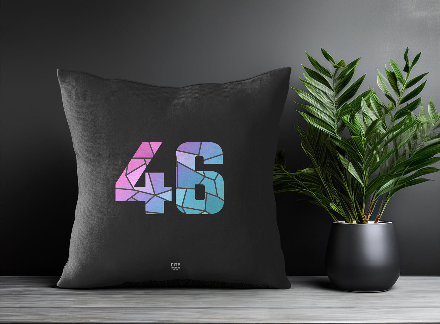 Print Deliver Plus 46 Number Square & Rectangle Pillow Cases | Modern Numeric Throw Pillow Covers 