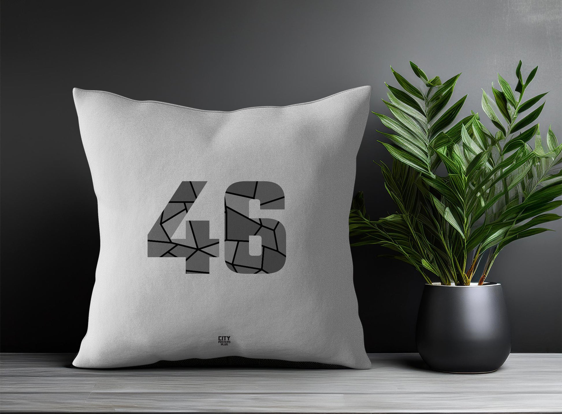 Print Deliver Plus 46 Number Square & Rectangle Pillow Cases | Modern Numeric Throw Pillow Covers 