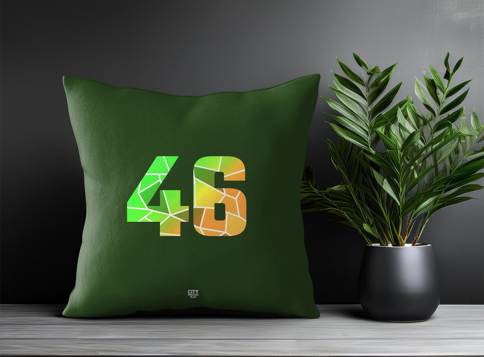 Print Deliver Plus 46 Number Square & Rectangle Pillow Cases | Modern Numeric Throw Pillow Covers 