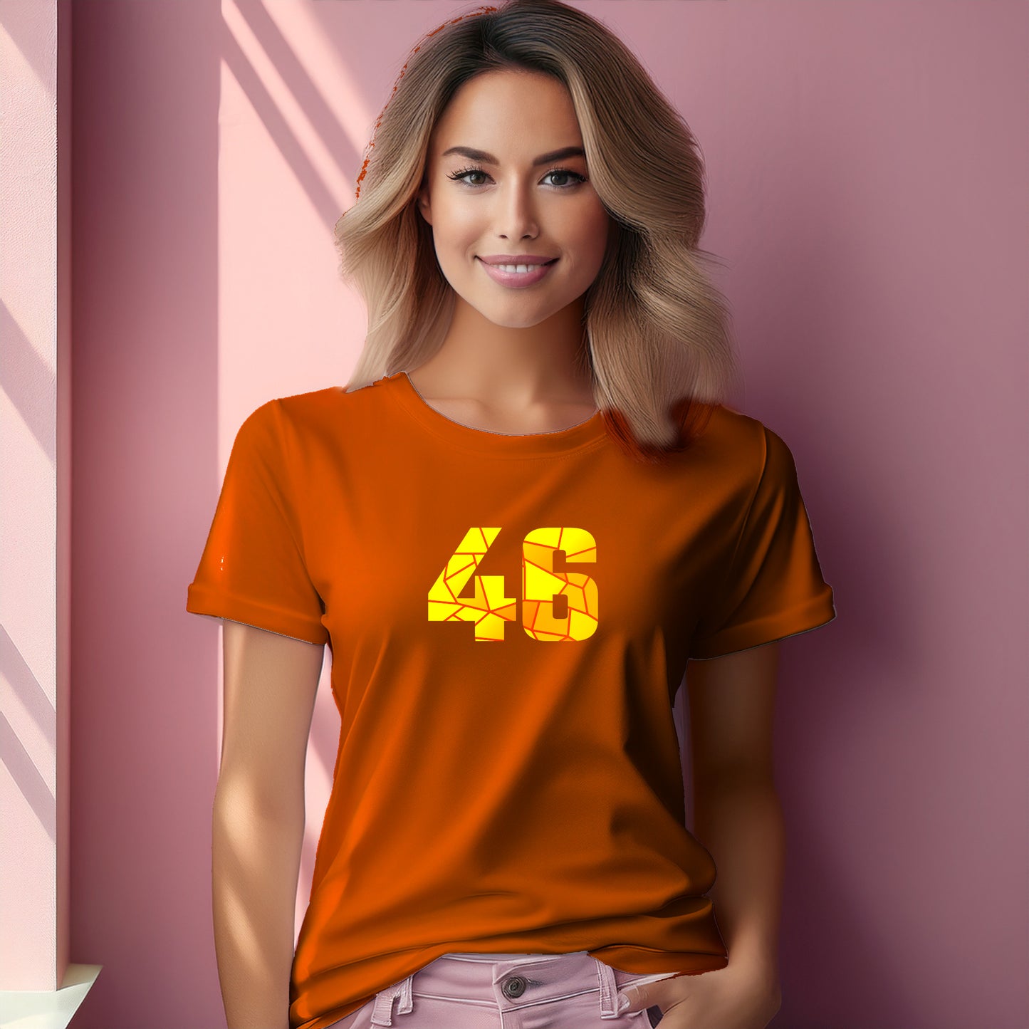 46 Number Women T-Shirt (Orange)