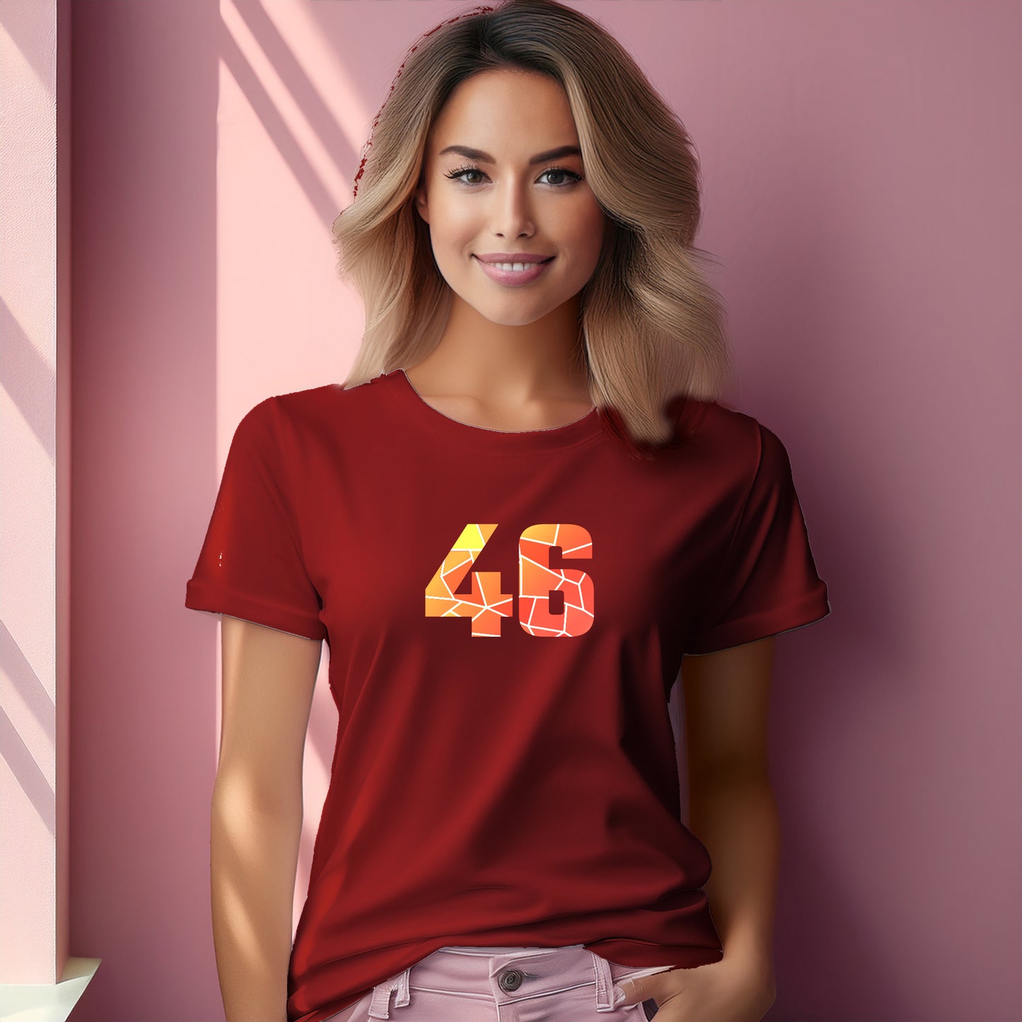46 Number Women T-Shirt (Red)