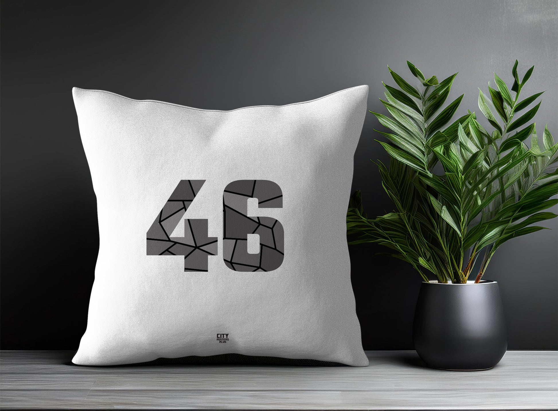 Print Deliver Plus 46 Number Square & Rectangle Pillow Cases | Modern Numeric Throw Pillow Covers 