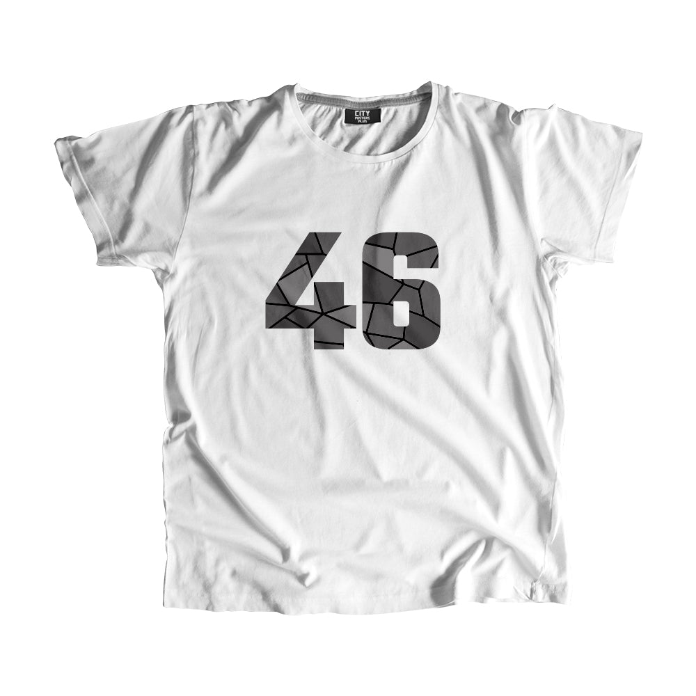 46 Number Men Unisex T-Shirt (White)