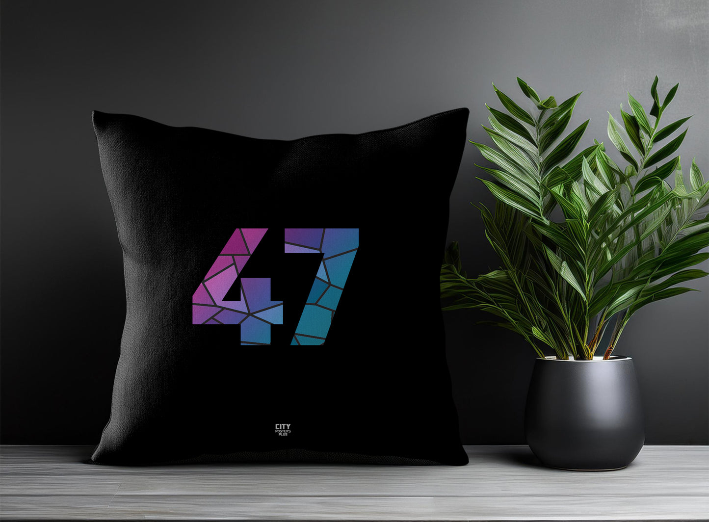 Print Deliver Plus 47 Number Square & Rectangle Pillow Cases | Modern Numeric Throw Pillow Covers 