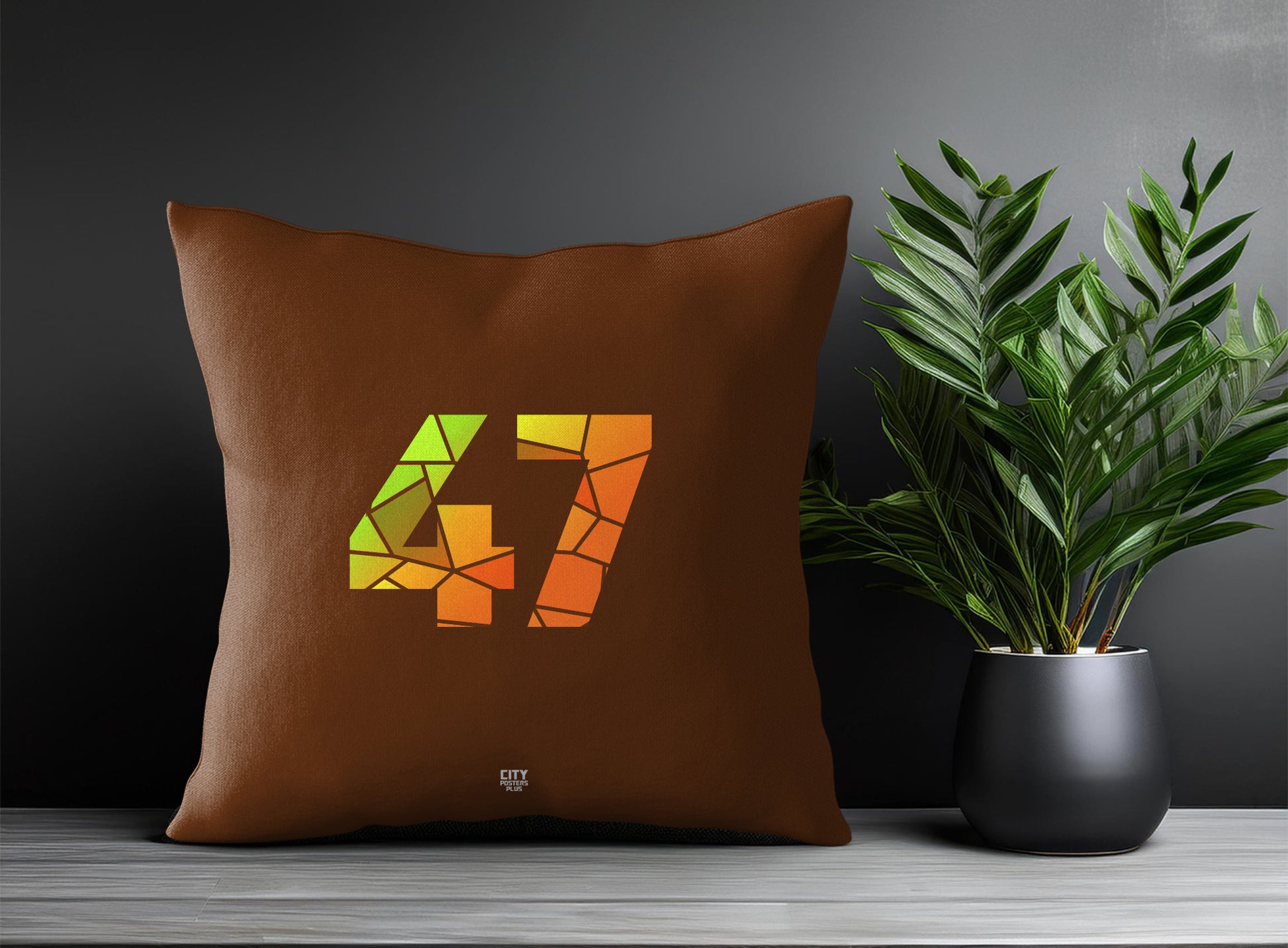 Print Deliver Plus 47 Number Square & Rectangle Pillow Cases | Modern Numeric Throw Pillow Covers 