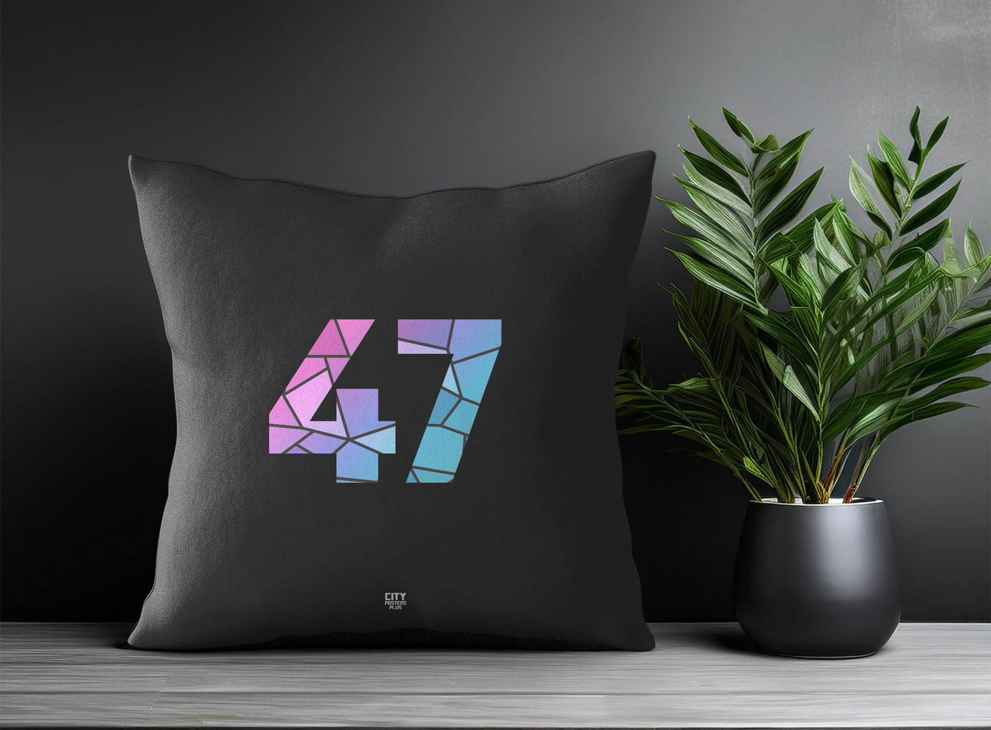 Print Deliver Plus 47 Number Square & Rectangle Pillow Cases | Modern Numeric Throw Pillow Covers 