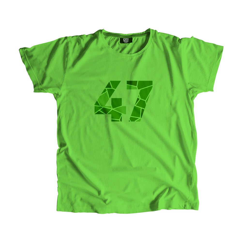 47 Number Men Unisex T-Shirt (Liril Green)