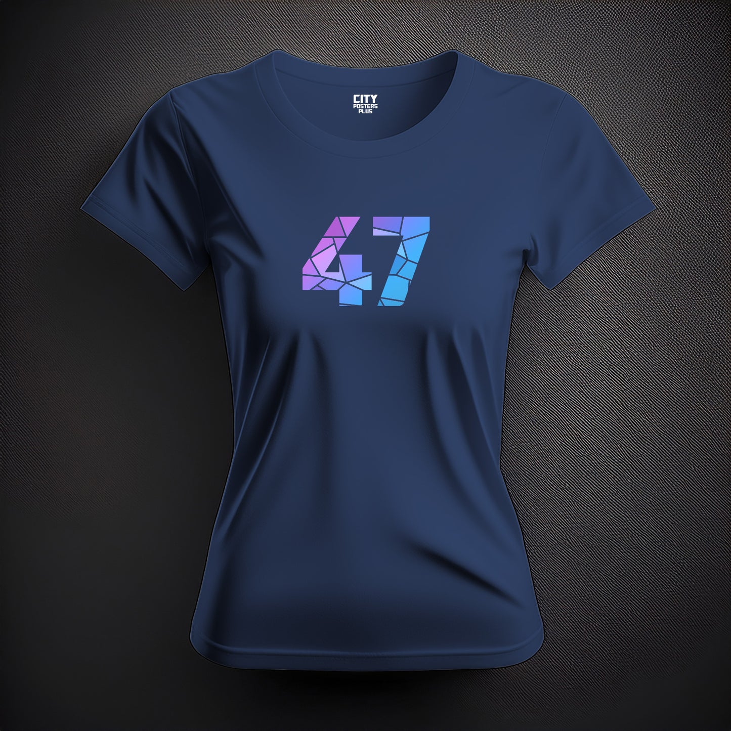 47 Number Women T-Shirt (Navy Blue)