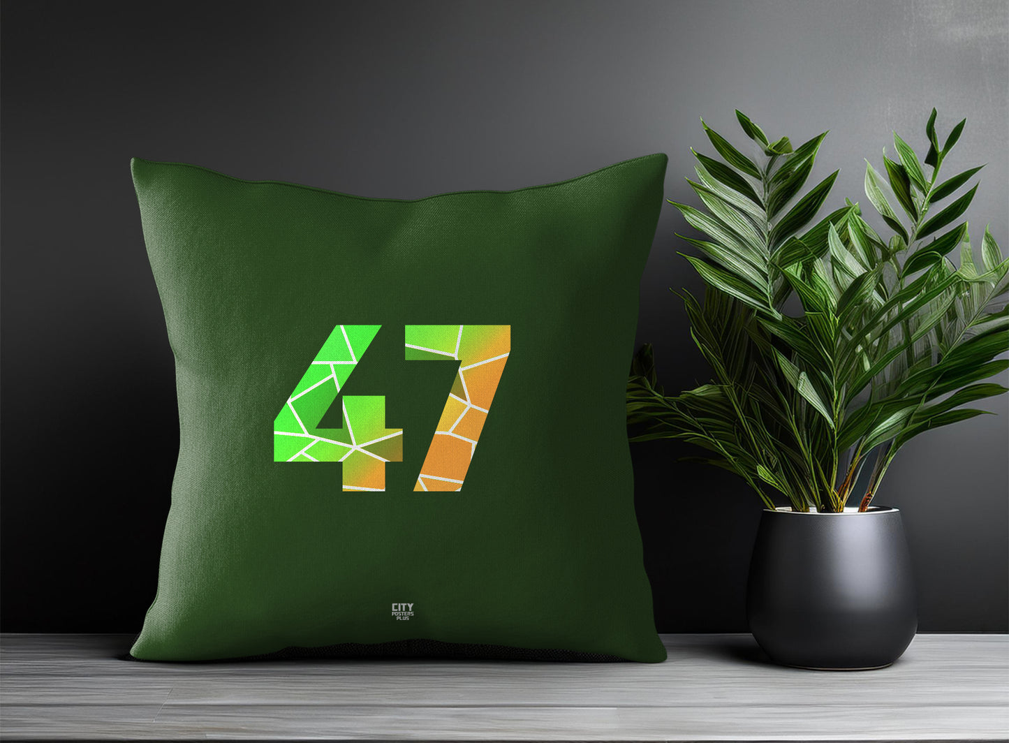Print Deliver Plus 47 Number Square & Rectangle Pillow Cases | Modern Numeric Throw Pillow Covers 