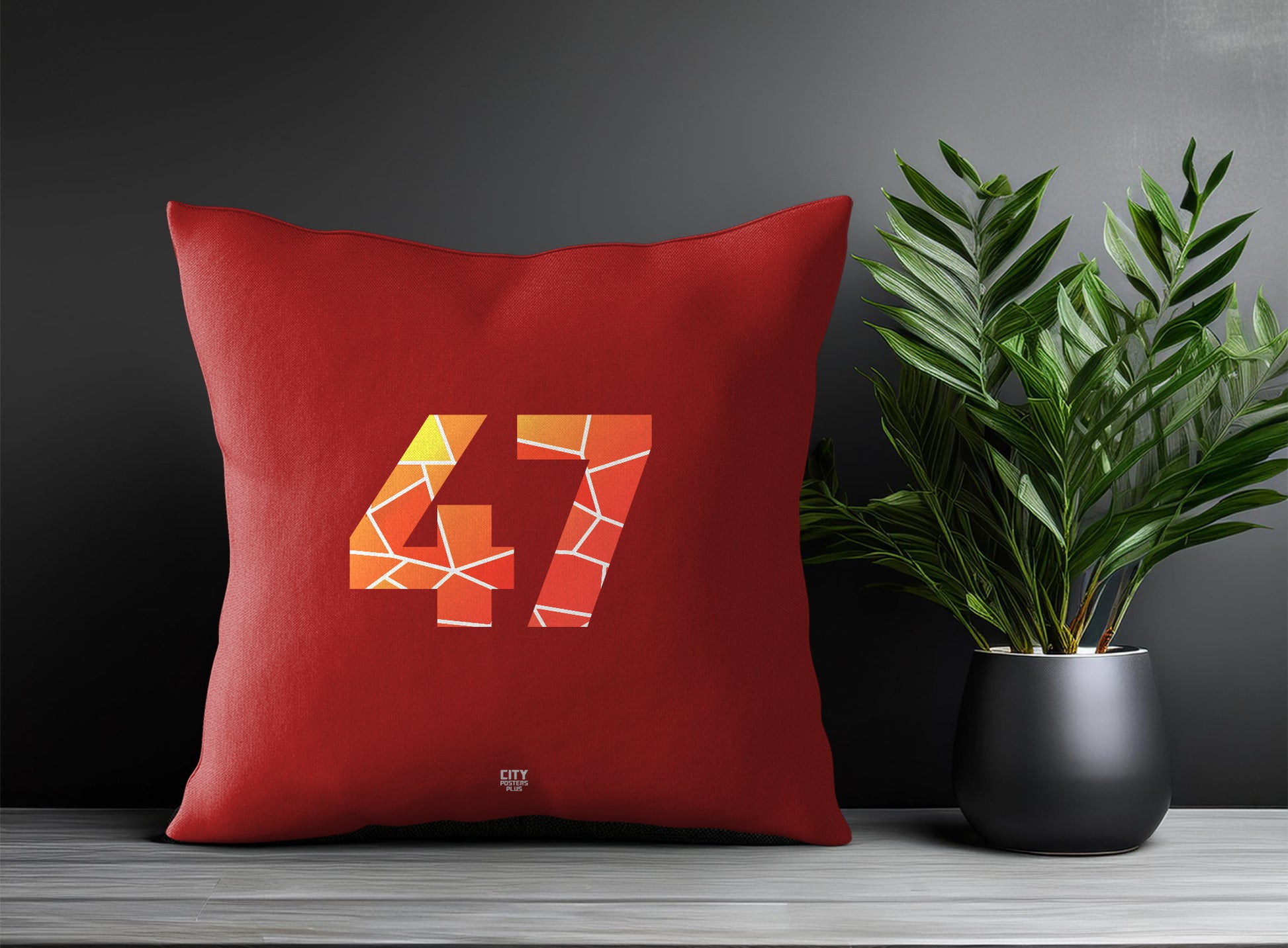 Print Deliver Plus 47 Number Square & Rectangle Pillow Cases | Modern Numeric Throw Pillow Covers 