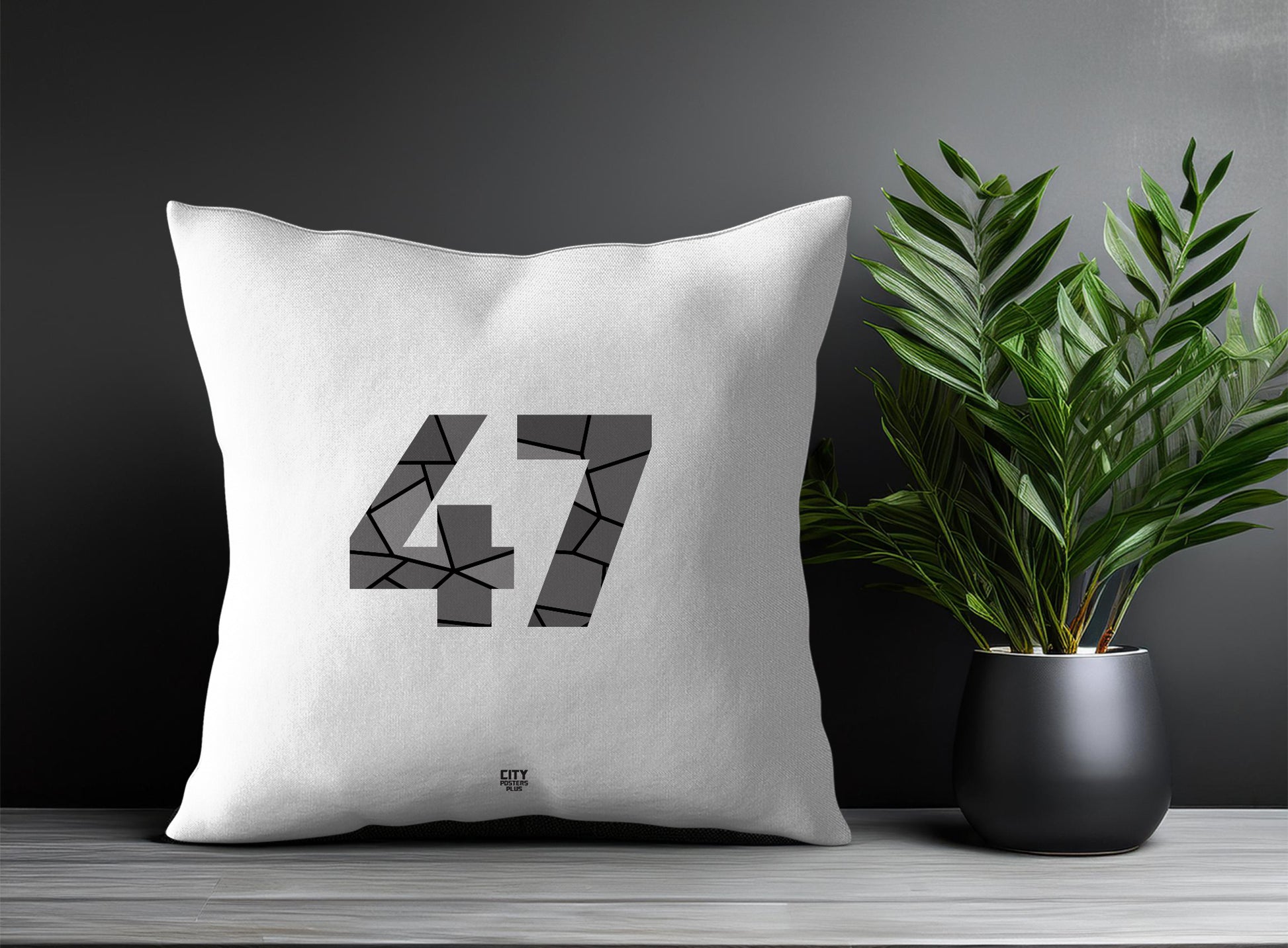 Print Deliver Plus 47 Number Square & Rectangle Pillow Cases | Modern Numeric Throw Pillow Covers 