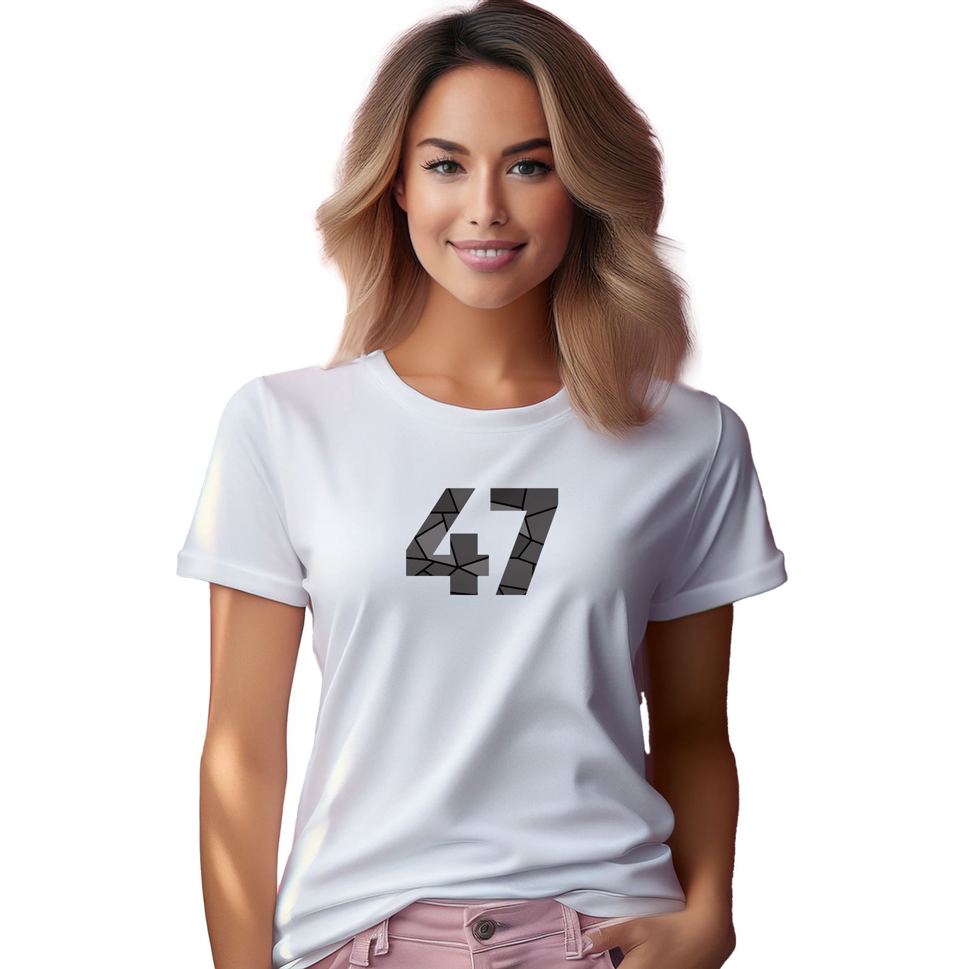 47 Number Women T-Shirt (White)