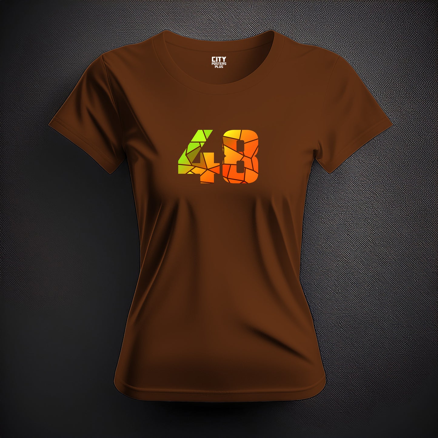 48 Number Women T-Shirt (Brown)