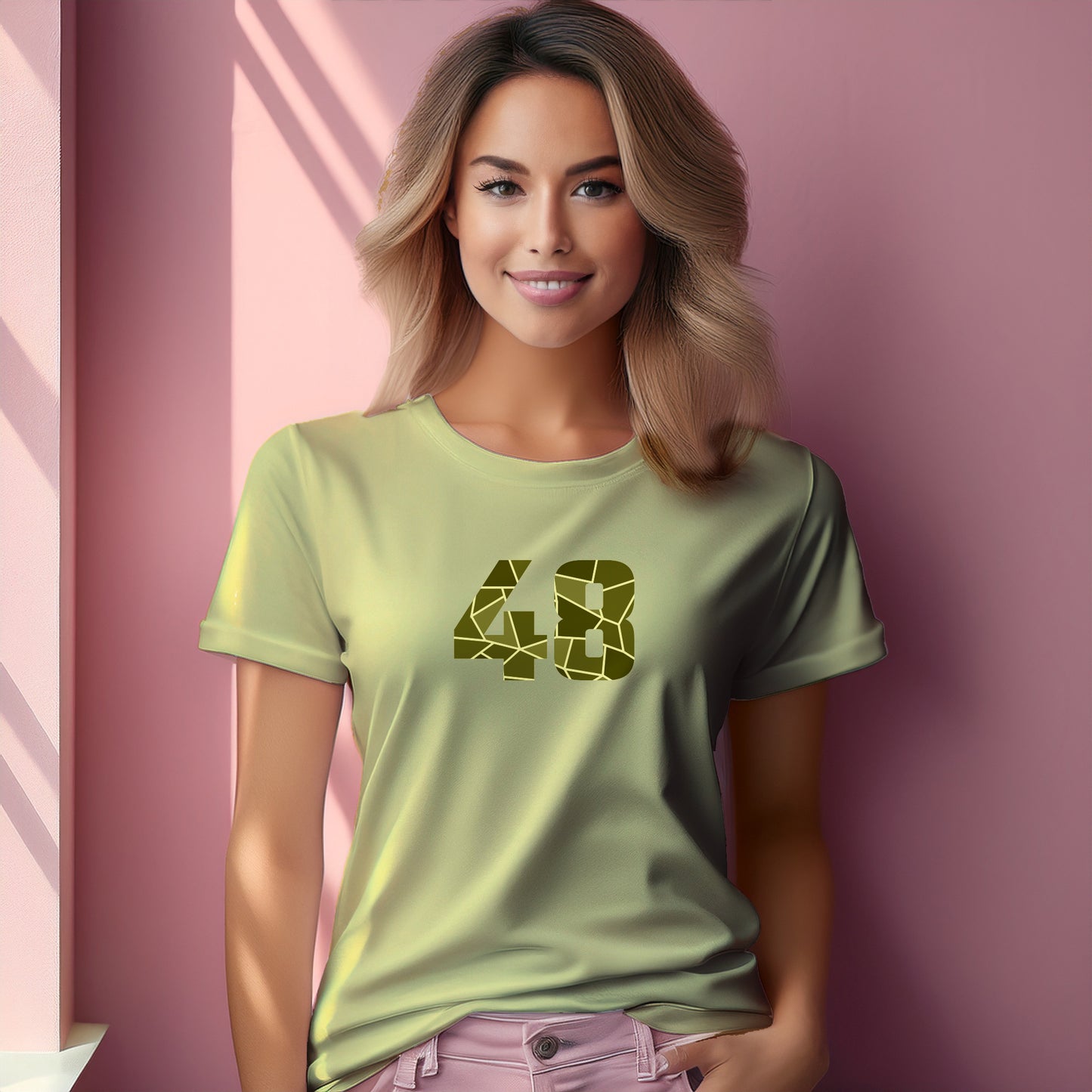48 Number Women T-Shirt (Butter Yellow)
