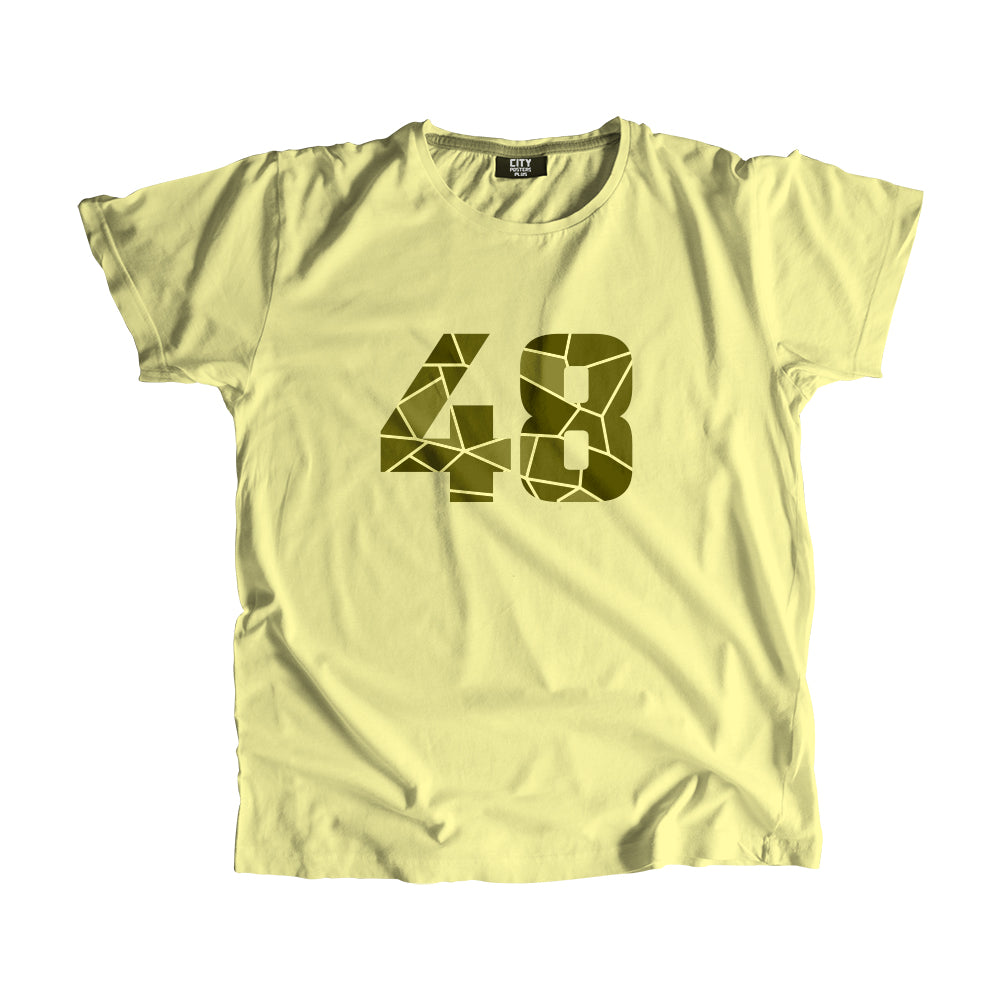 48 Number Men Unisex T-Shirt (Butter Yellow)