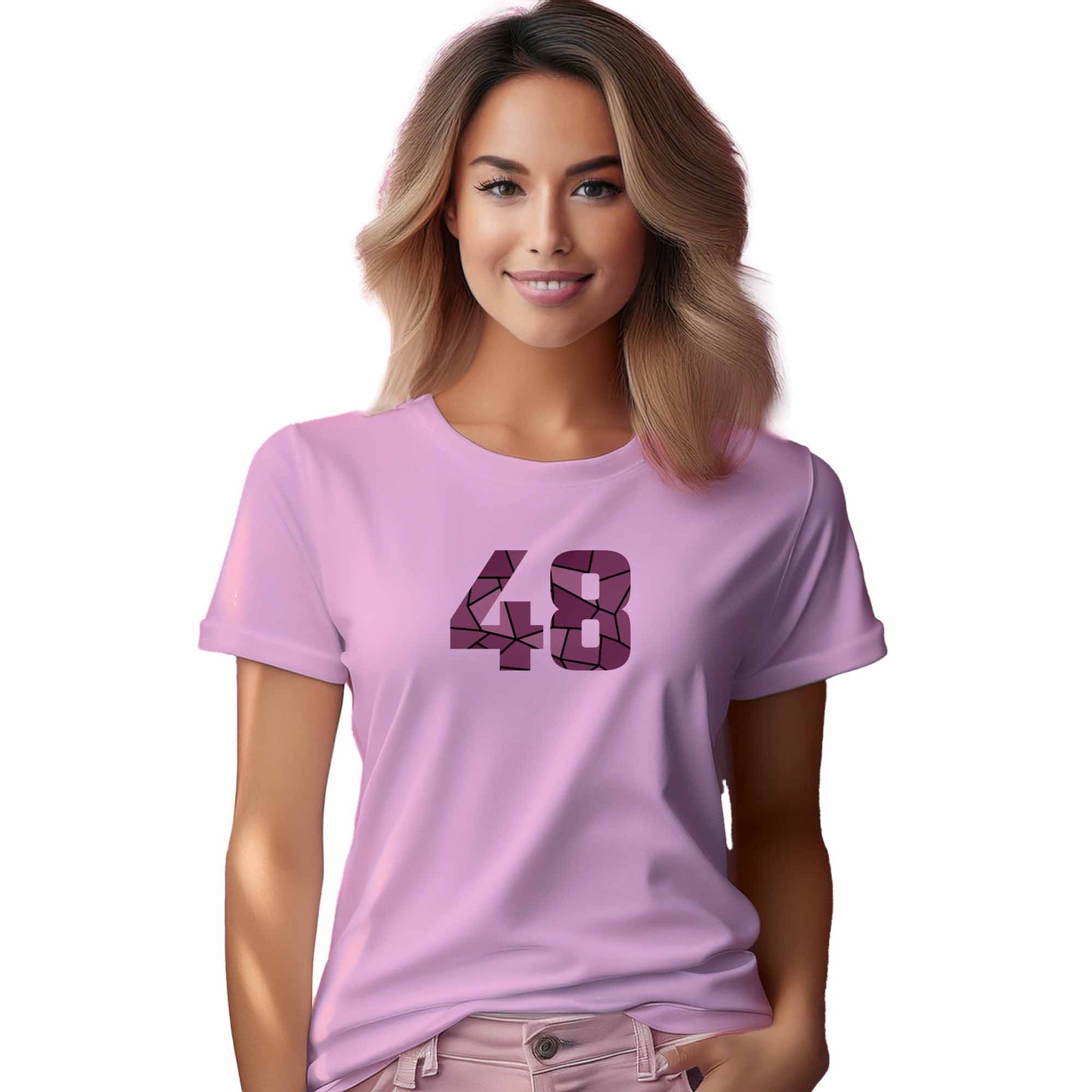 48 Number Women T-Shirt (Light Pink)