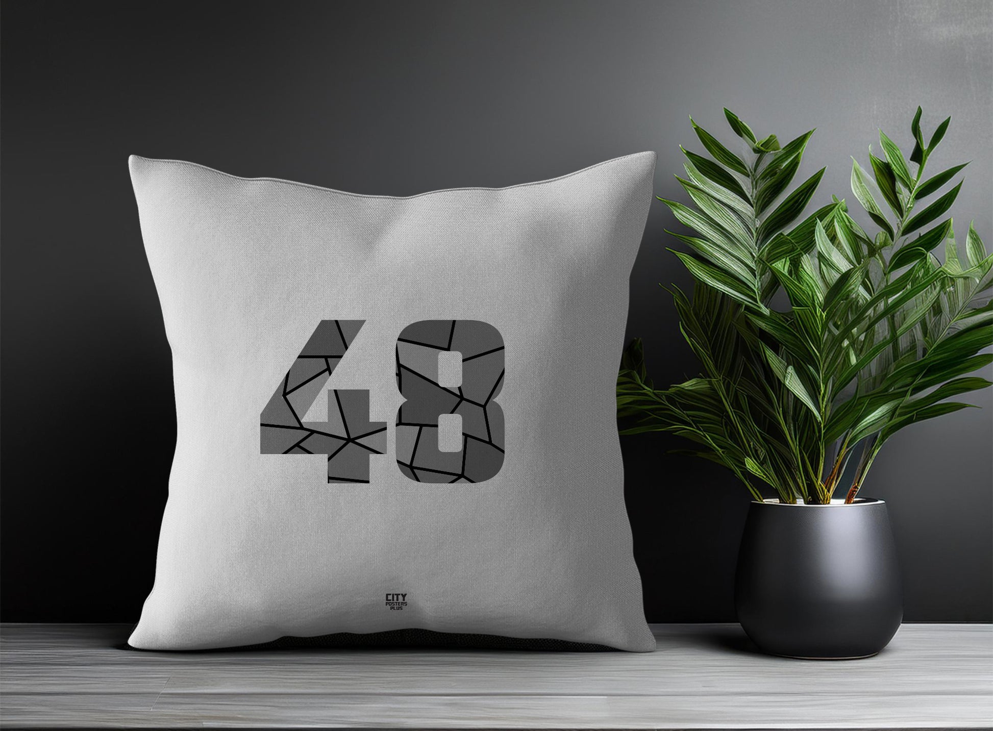 Print Deliver Plus 48 Number Square & Rectangle Pillow Cases | Modern Numeric Throw Pillow Covers 