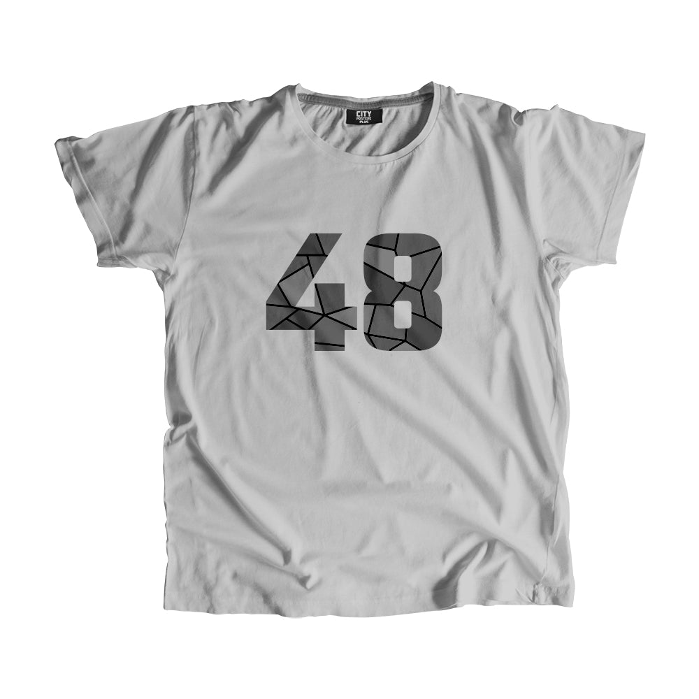 48 Number Men Unisex T-Shirt (Melange Grey)