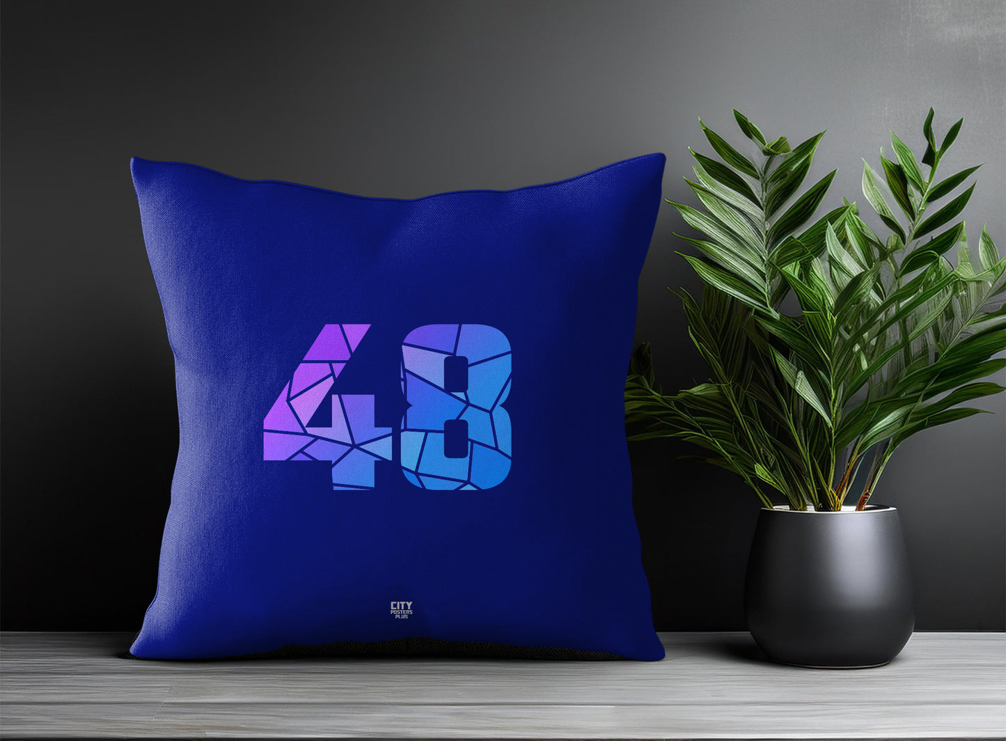 Print Deliver Plus 48 Number Square & Rectangle Pillow Cases | Modern Numeric Throw Pillow Covers 