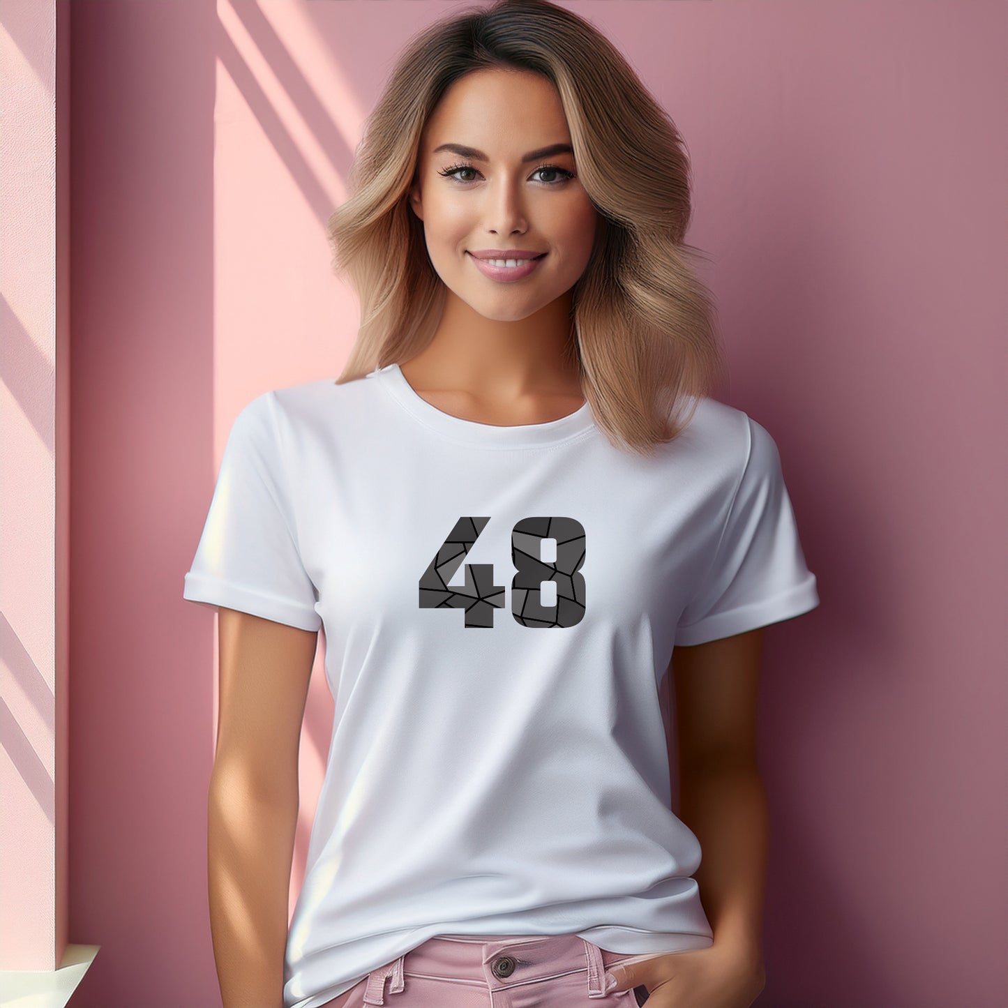 48 Number Women T-Shirt (White)