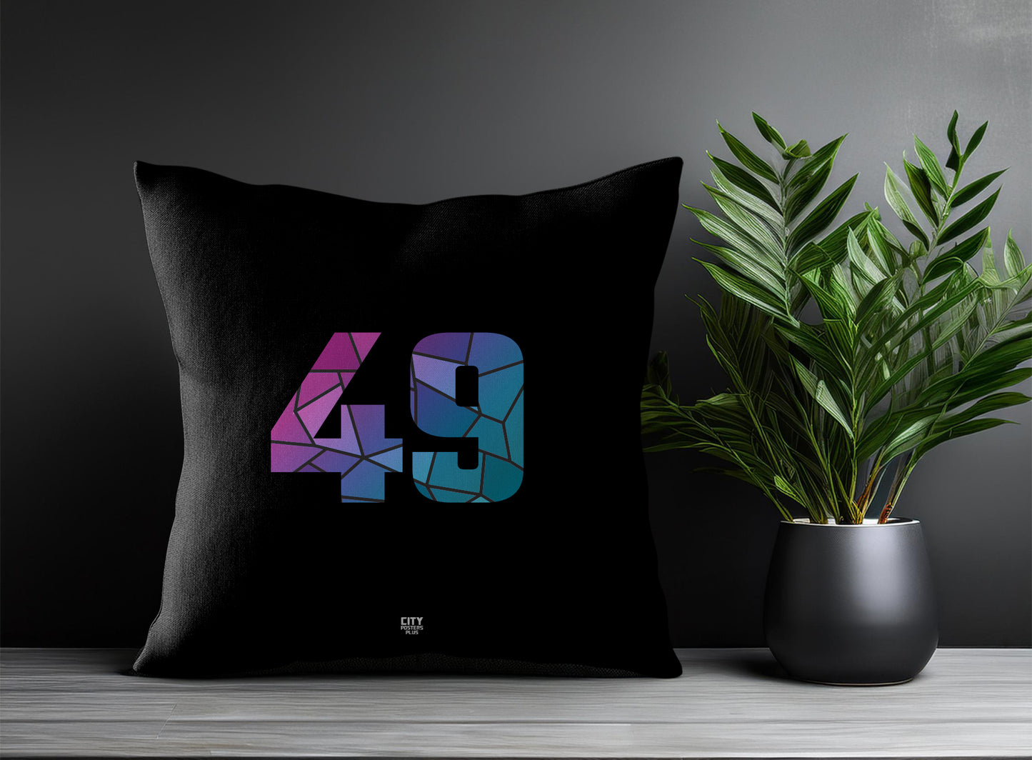 Print Deliver Plus 49 Number Square & Rectangle Pillow Cases | Modern Numeric Throw Pillow Covers 