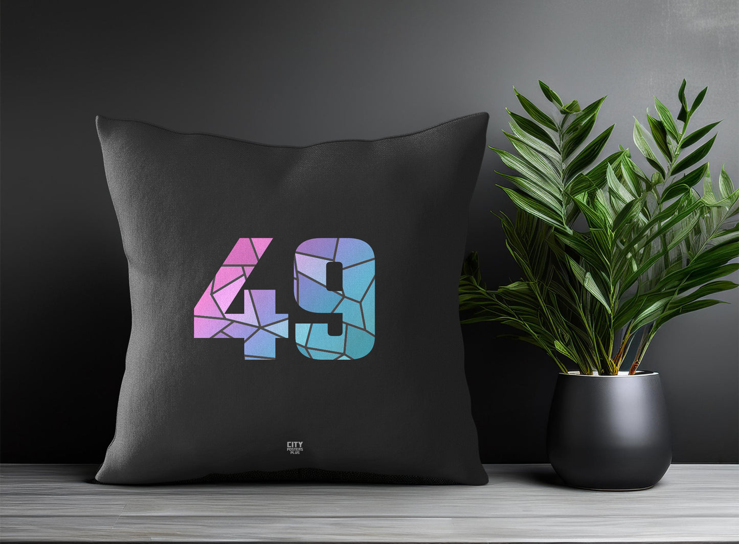 Print Deliver Plus 49 Number Square & Rectangle Pillow Cases | Modern Numeric Throw Pillow Covers 