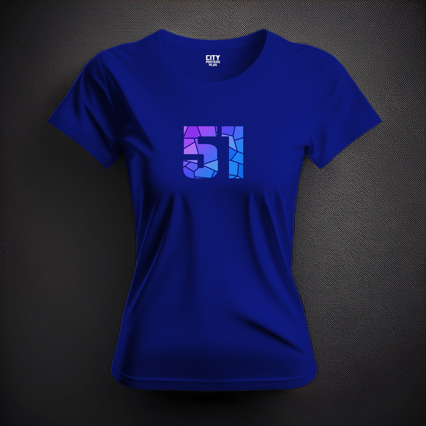 51 Number Women T-Shirt (Royal Blue)