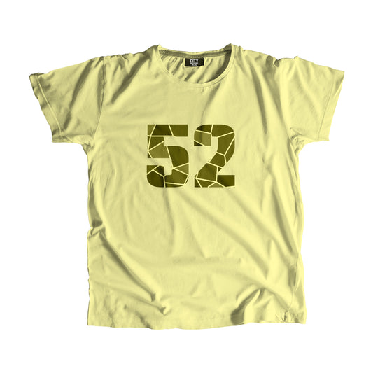 52 Number Men Unisex T-Shirt (Butter Yellow)