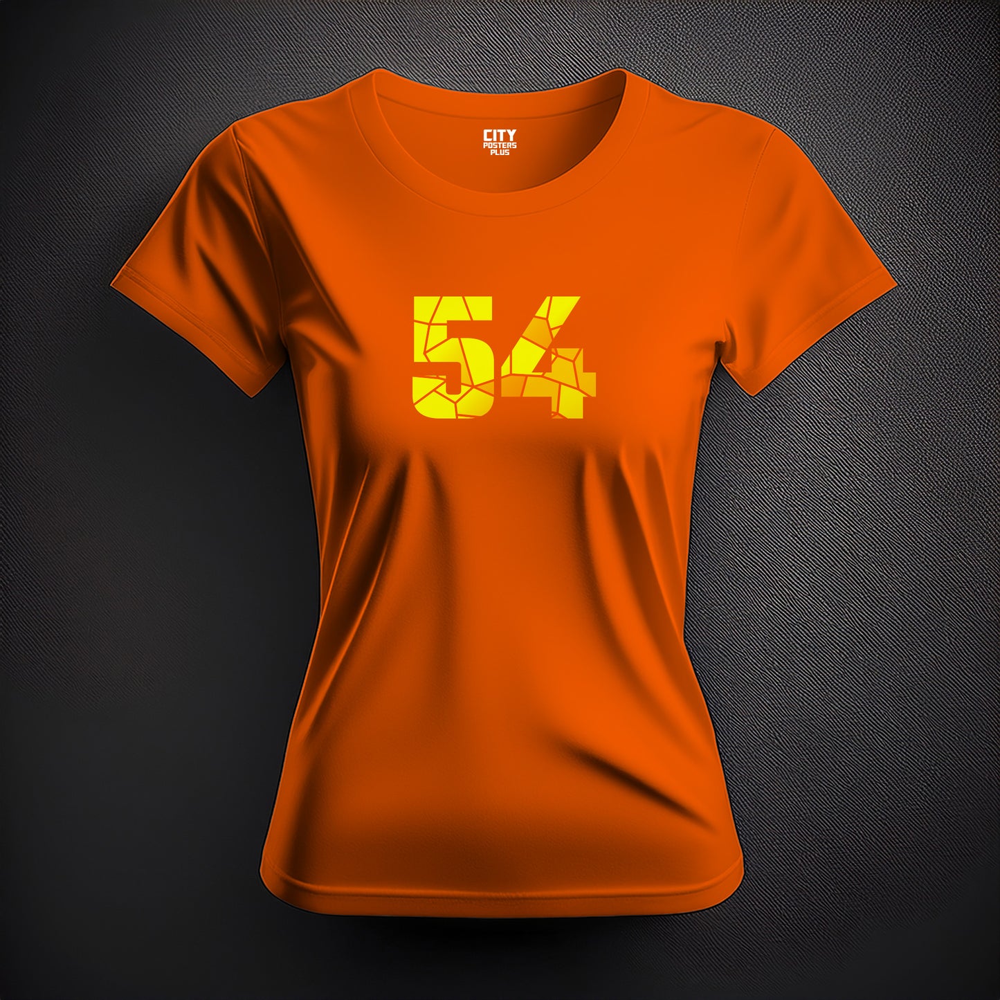 54 Number Women T-Shirt (Orange)