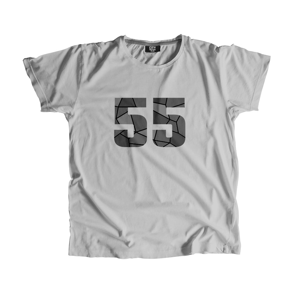 55 Number Men Unisex T-Shirt (Melange Grey)