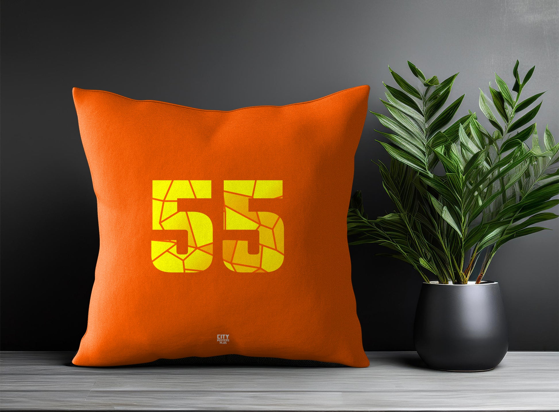 Print Deliver Plus 55 Number Square & Rectangle Pillow Cases | Modern Numeric Throw Pillow Covers 