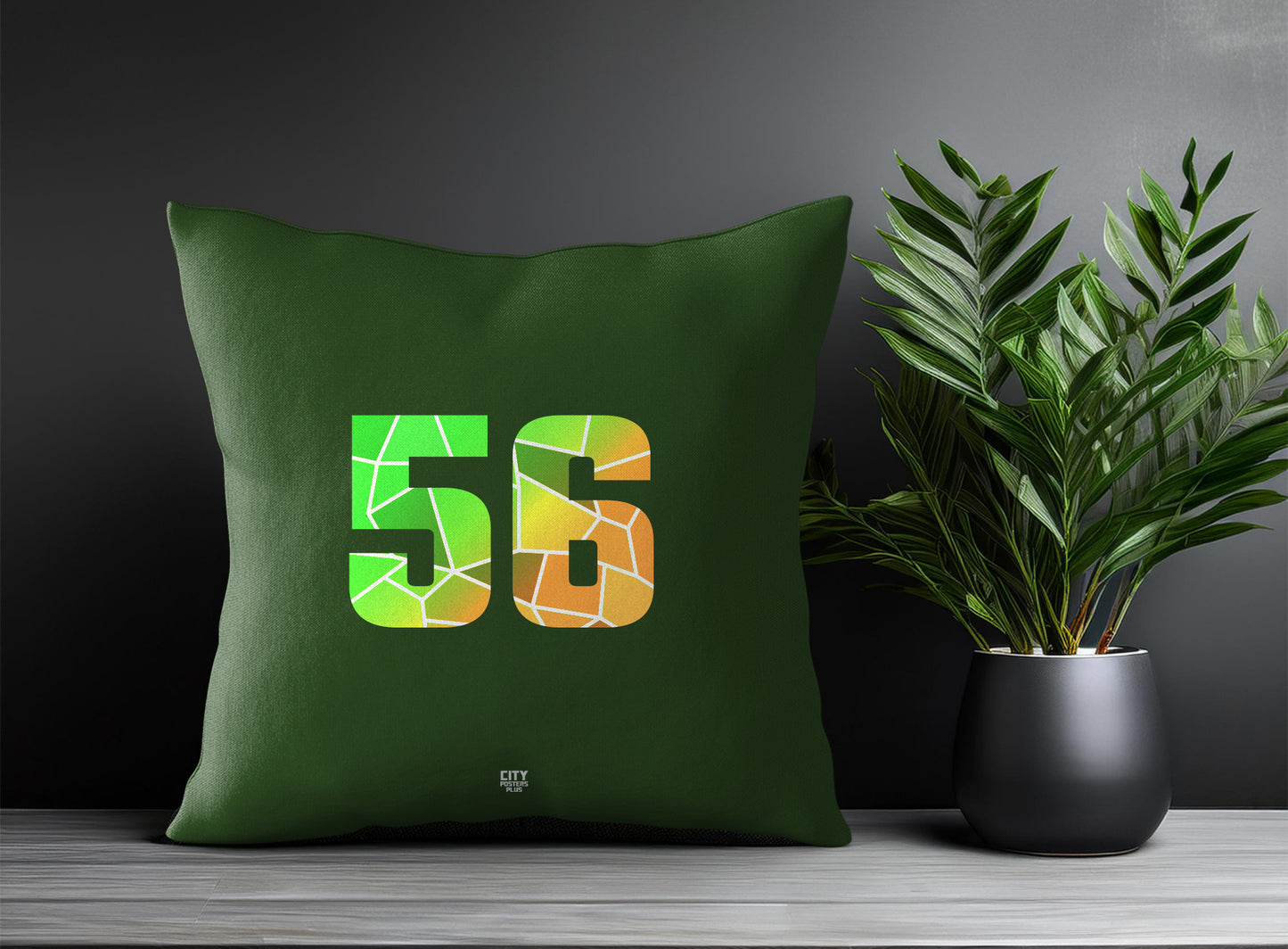 Print Deliver Plus 56 Number Square & Rectangle Pillow Cases | Modern Numeric Throw Pillow Covers 