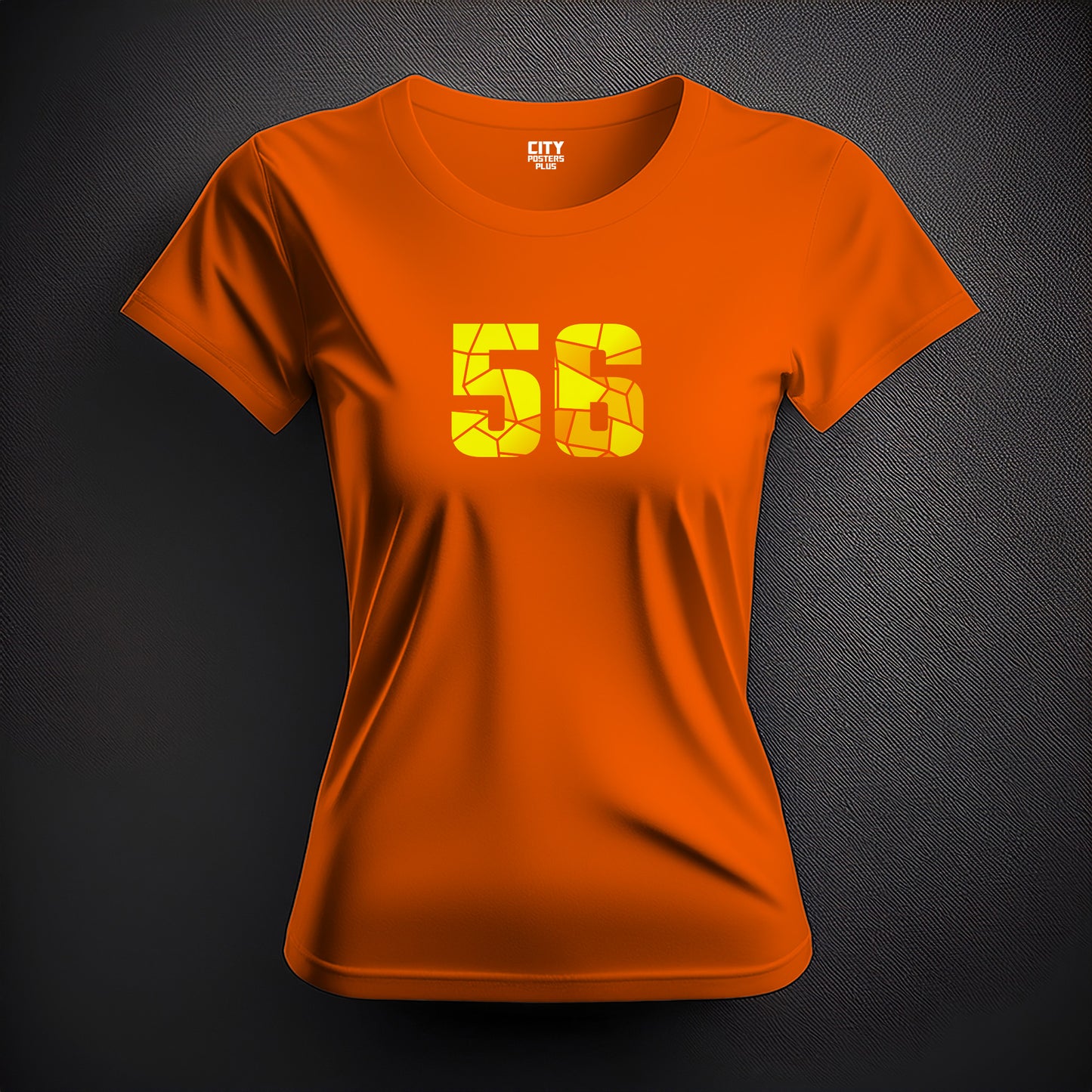 56 Number Women T-Shirt (Orange)