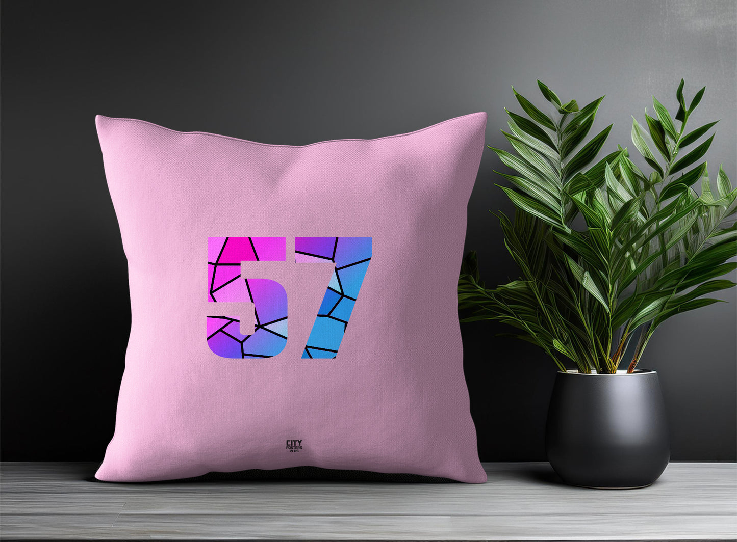 Print Deliver Plus 57 Number Square & Rectangle Pillow Cases | Modern Numeric Throw Pillow Covers 