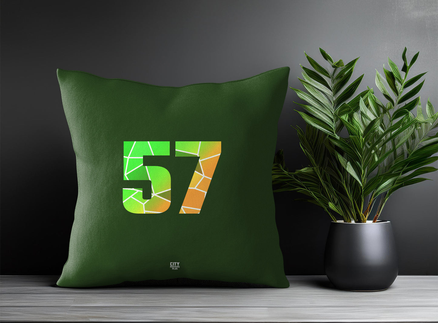 Print Deliver Plus 57 Number Square & Rectangle Pillow Cases | Modern Numeric Throw Pillow Covers 
