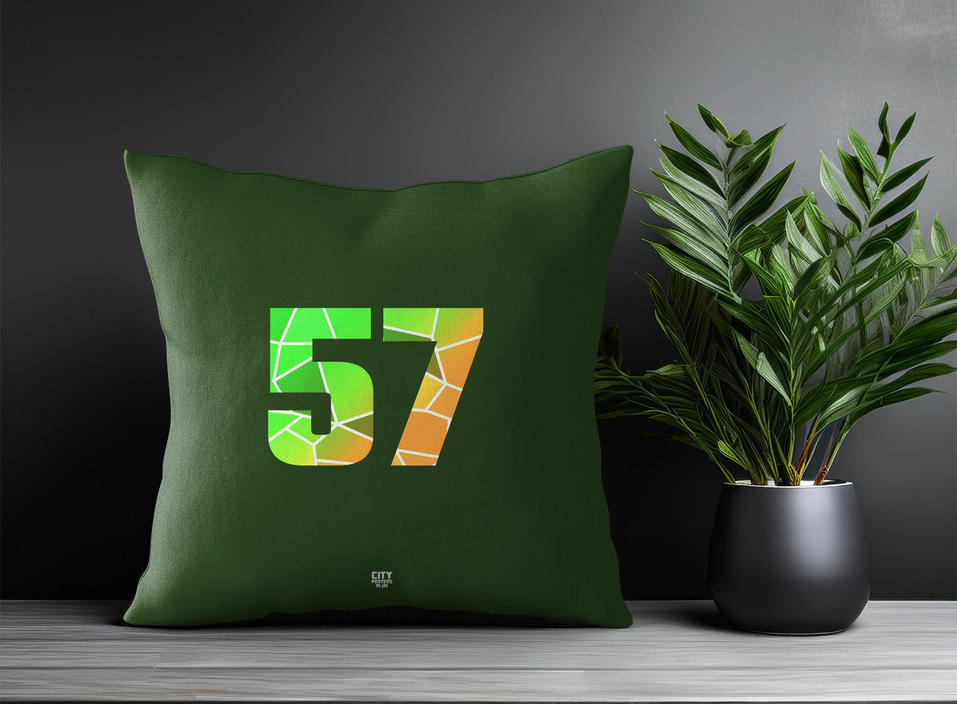 Print Deliver Plus 57 Number Square & Rectangle Pillow Cases | Modern Numeric Throw Pillow Covers 