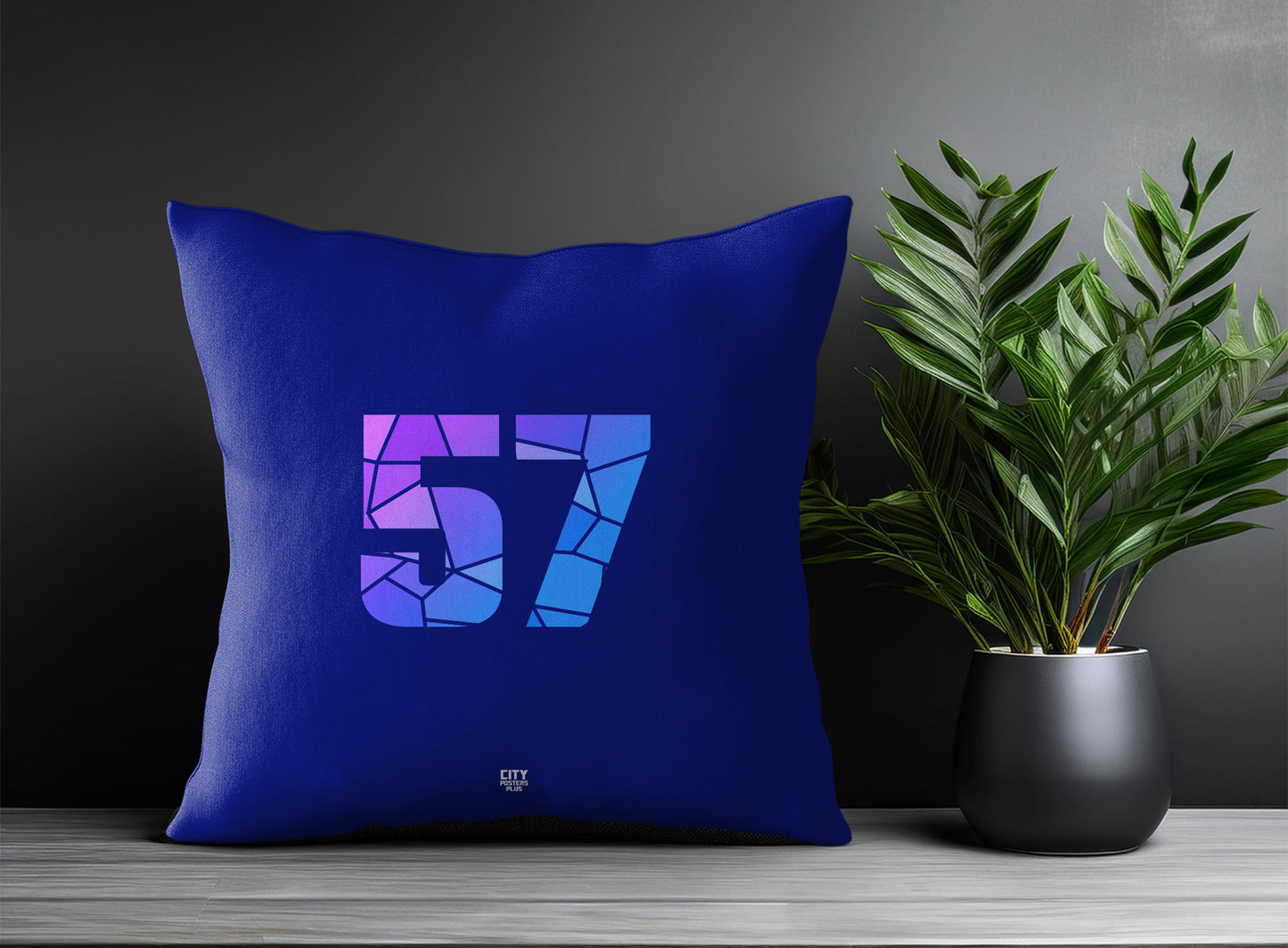 Print Deliver Plus 57 Number Square & Rectangle Pillow Cases | Modern Numeric Throw Pillow Covers 