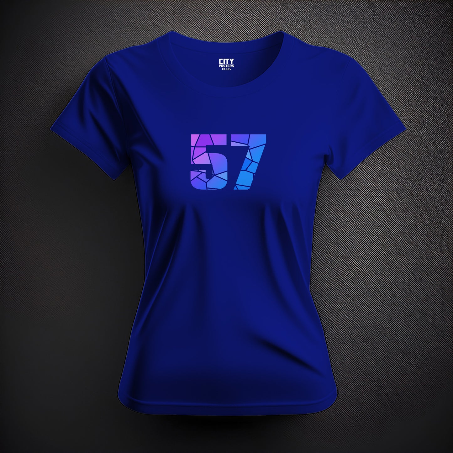 57 Number Women T-Shirt (Royal Blue)