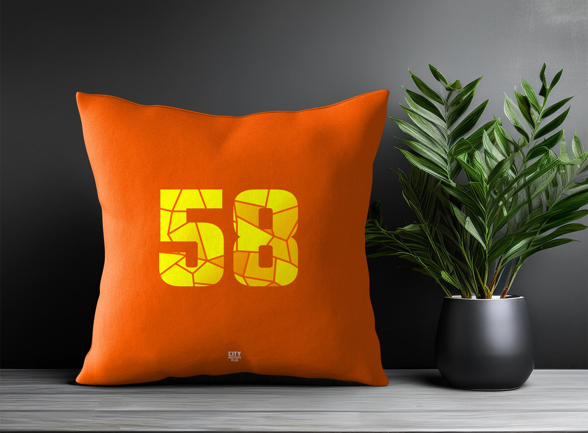 Print Deliver Plus 58 Number Square & Rectangle Pillow Cases | Modern Numeric Throw Pillow Covers 