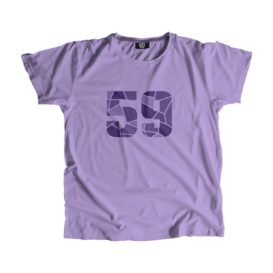 59 Number Men Unisex T-Shirt (Iris Lavender)