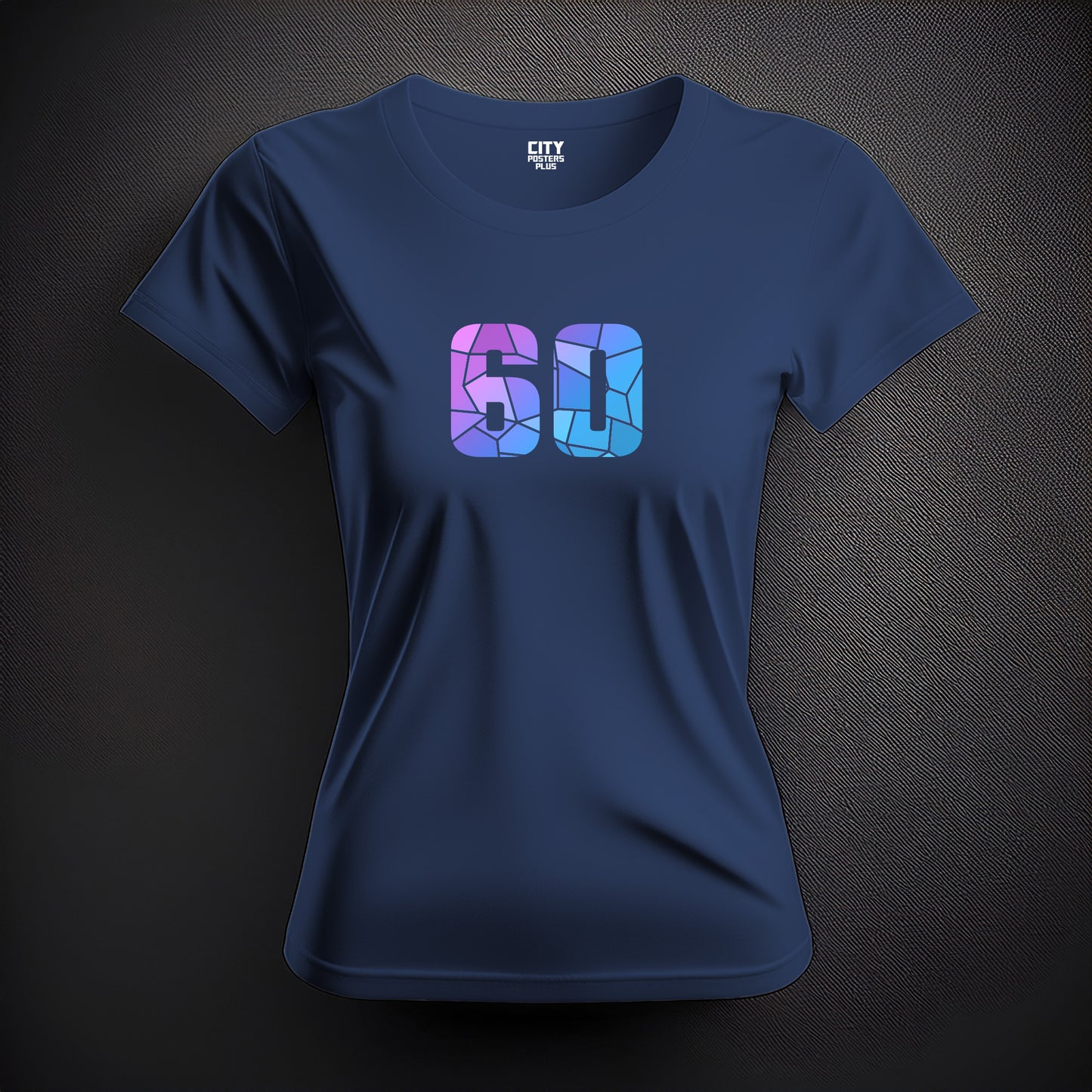 60 Number Women T-Shirt (Navy Blue)